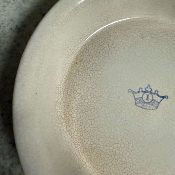 Vintage Blue Crown Robinson Ransbottom Pottery USA Pie Plate Stoneware - Picture 3 of 6